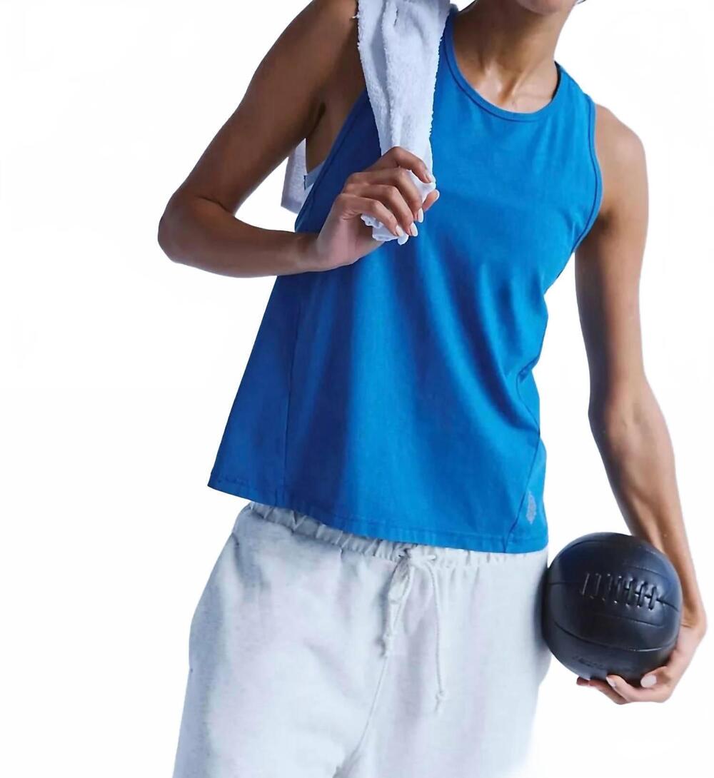 NEW FREE PEOPLE hot shot twist tank top in light cobalt